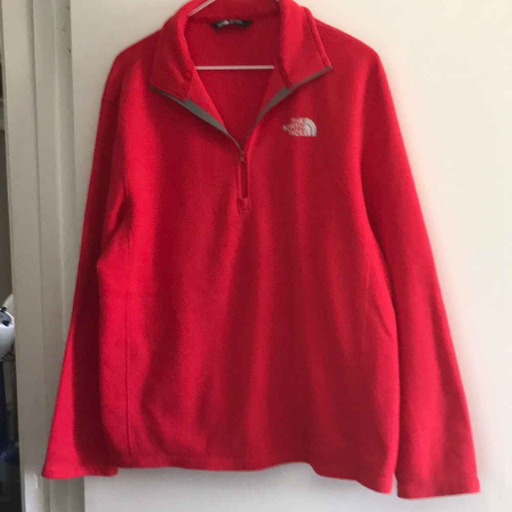 North Face pull-over fleece Mens Medium orange
